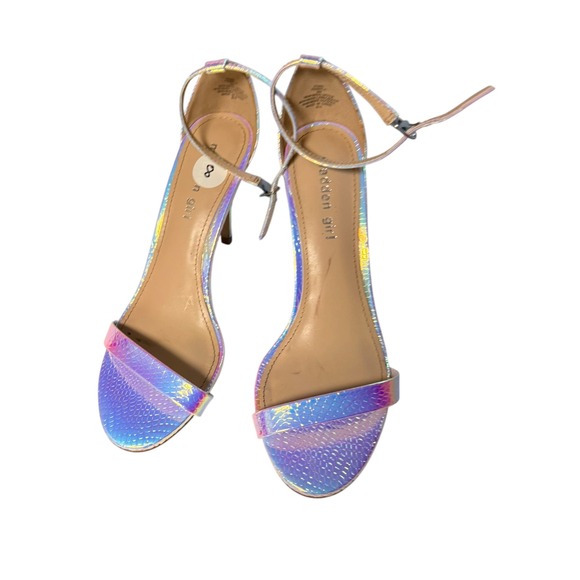 Madden Girl Shoes - Madden Girl Febie Iridescent Holographic Snakeskin Stiletto Heels Womens 8M